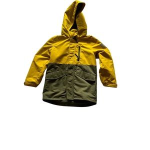 H&M Water 💦 Repellent Parka Yellow Color Block Size 6